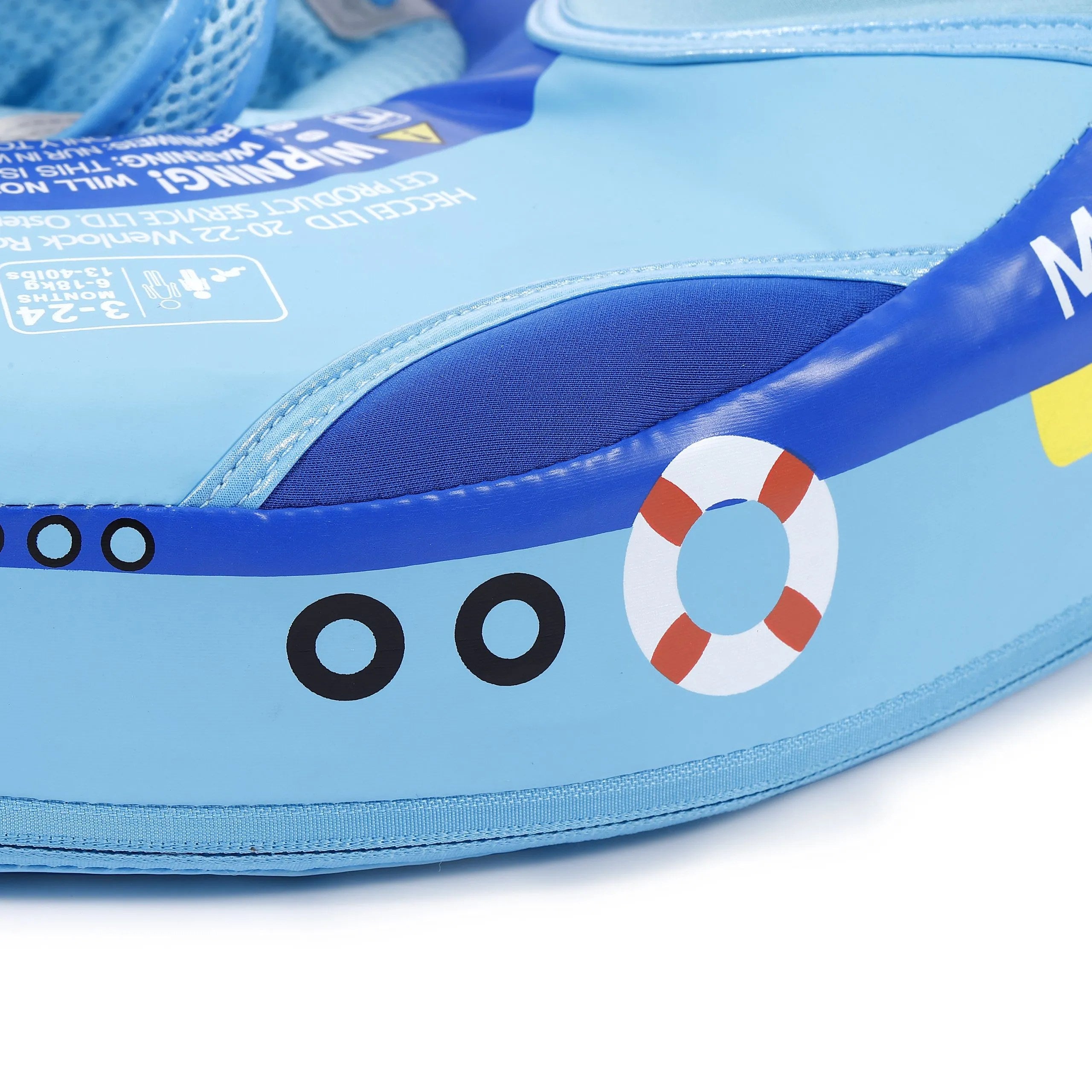 HECCEI Mambobaby Float With Canopy And Tail Blue Steamship