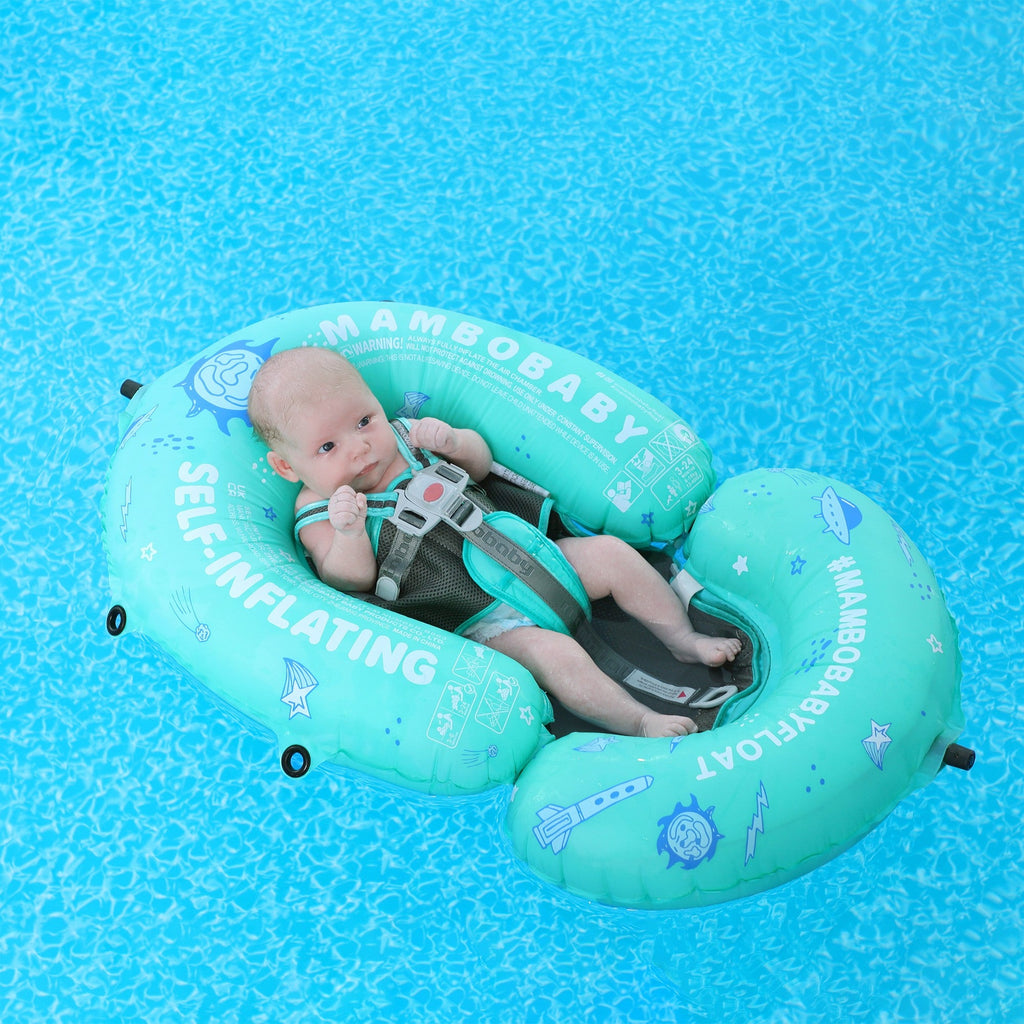 Mambobaby Float Self-Inflating Floating Bed with Canopy