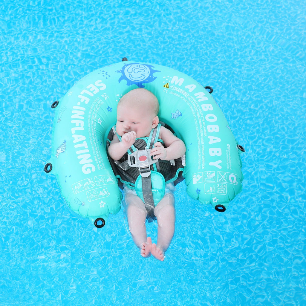 Mambobaby Float Self-Inflating Floating Bed with Canopy