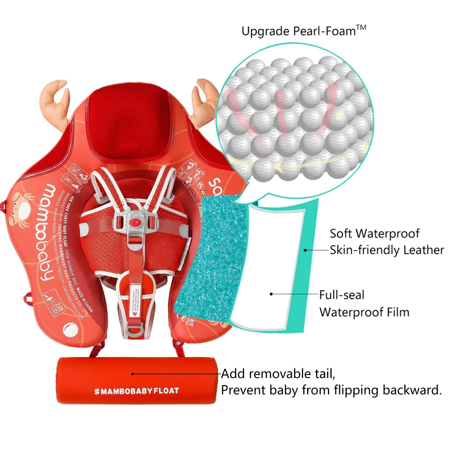 Mambobaby Float with Canopy and Tail Crab