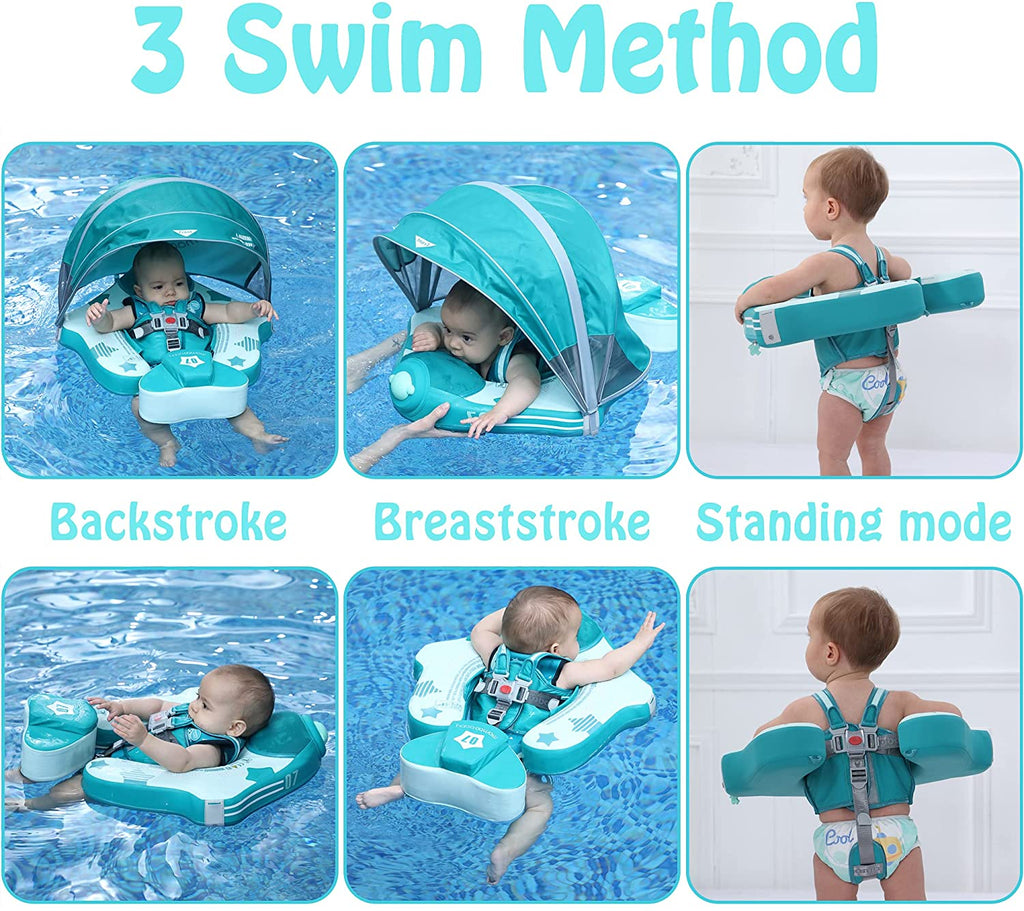 Mambobaby Swim Float with Canopy and Tail NO.07 Airplane