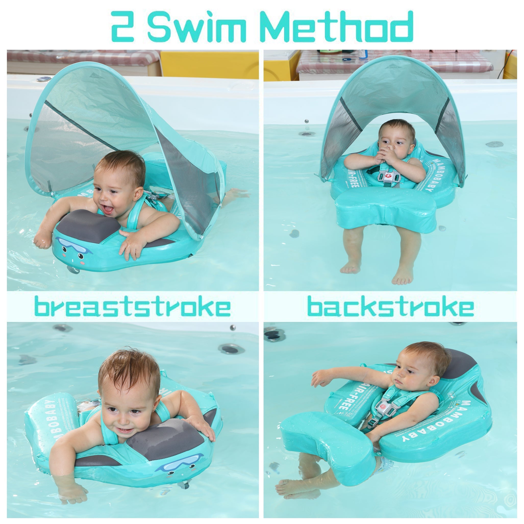 Mambobaby Float Deluxe with UPF 50+ Canopy and Tail